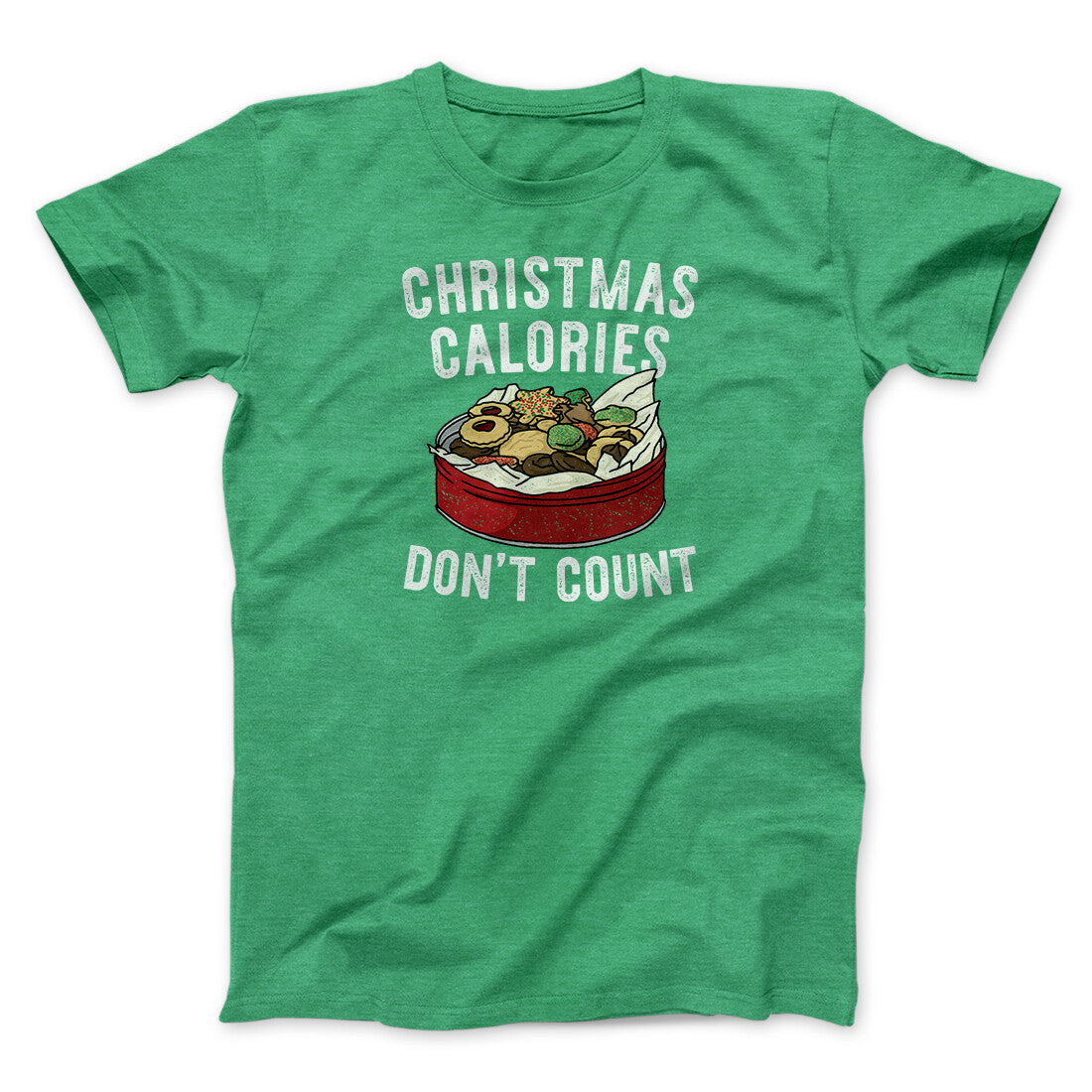 Christmas Calories Don’t Count Unisex T-Shirt - Funny Holiday Graphic Tee, Cotton Blend