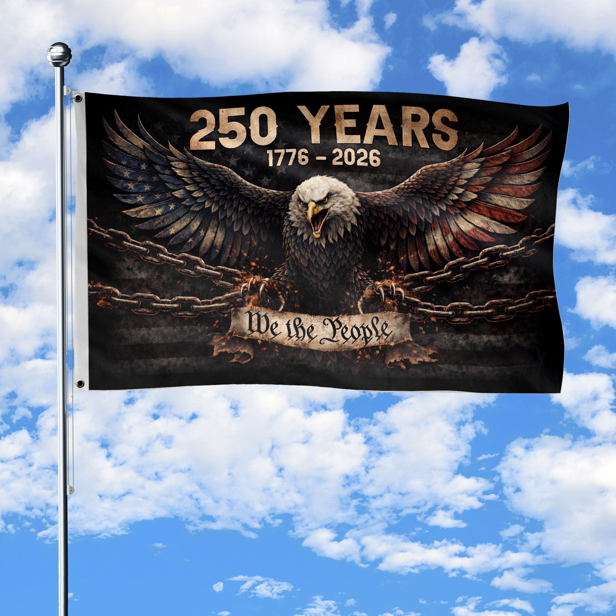 American Freedom We The People Patriotic Garden Flag 1776-2026 12.5x18 Inch Double-Sided Polyester