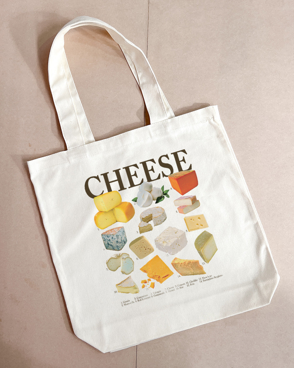 Cheese Homage Tote Bag - Premium 100% Cotton Canvas with Reinforced Straps