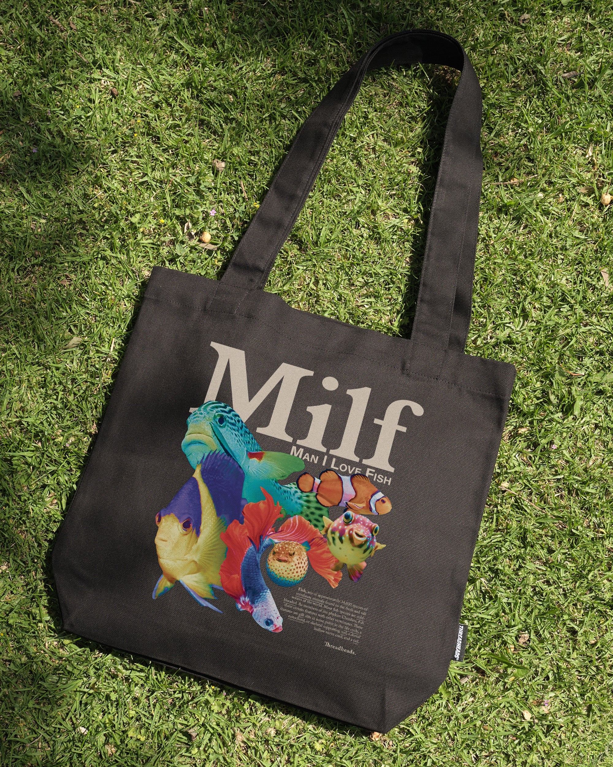 Man I Love Fish Tote Bag - Premium 100% Cotton Canvas with Reinforced Straps
