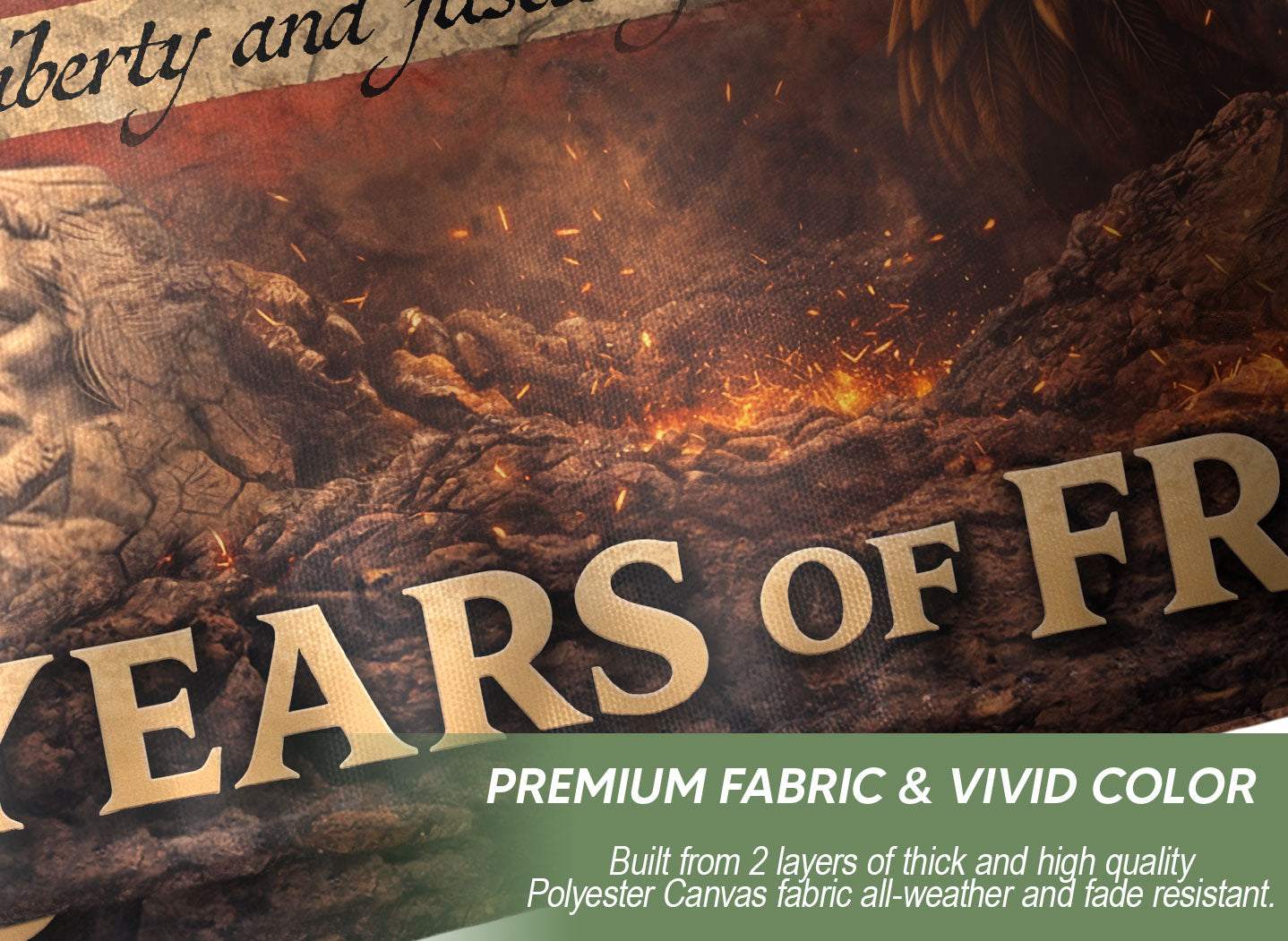 Patriotic House Flag 250 Years of Freedom Eagle Liberty Vintage American Outdoor Decor - Image 4