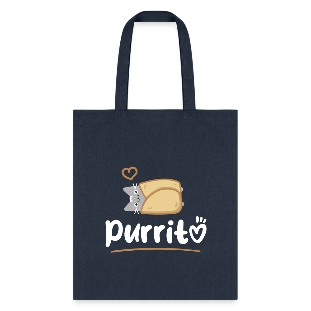 Purritto Cotton Tote Bag - Veterinary Medicine Designs for Vet Techs Students Staff