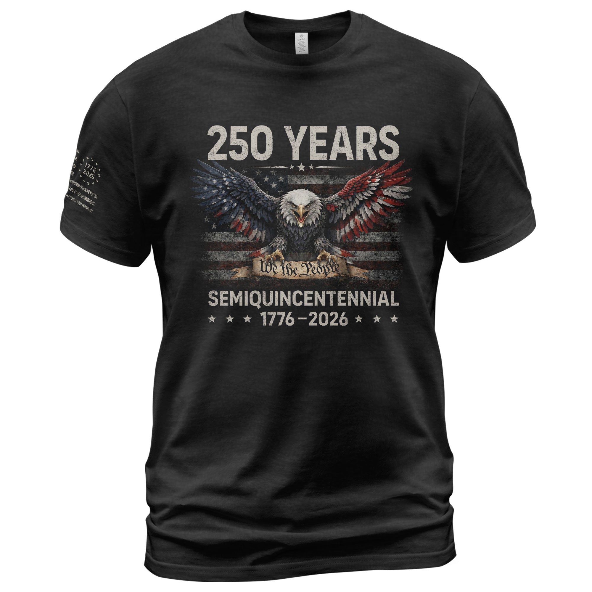 USA 1776-2026 250th Anniversary T-Shirt with Eagle Spirit of Freedom