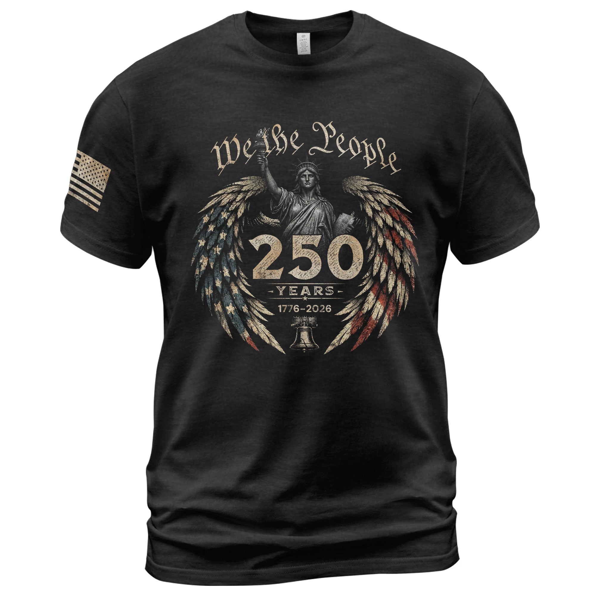 USA 250th Anniversary We The People Statue of Liberty Patriotic T-Shirt for Men